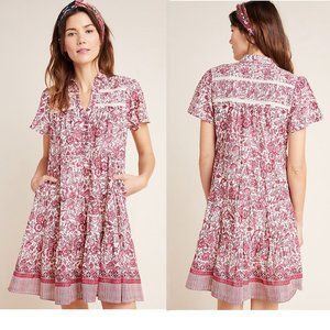 Anthropologie Georgina Tiered Shirtdress